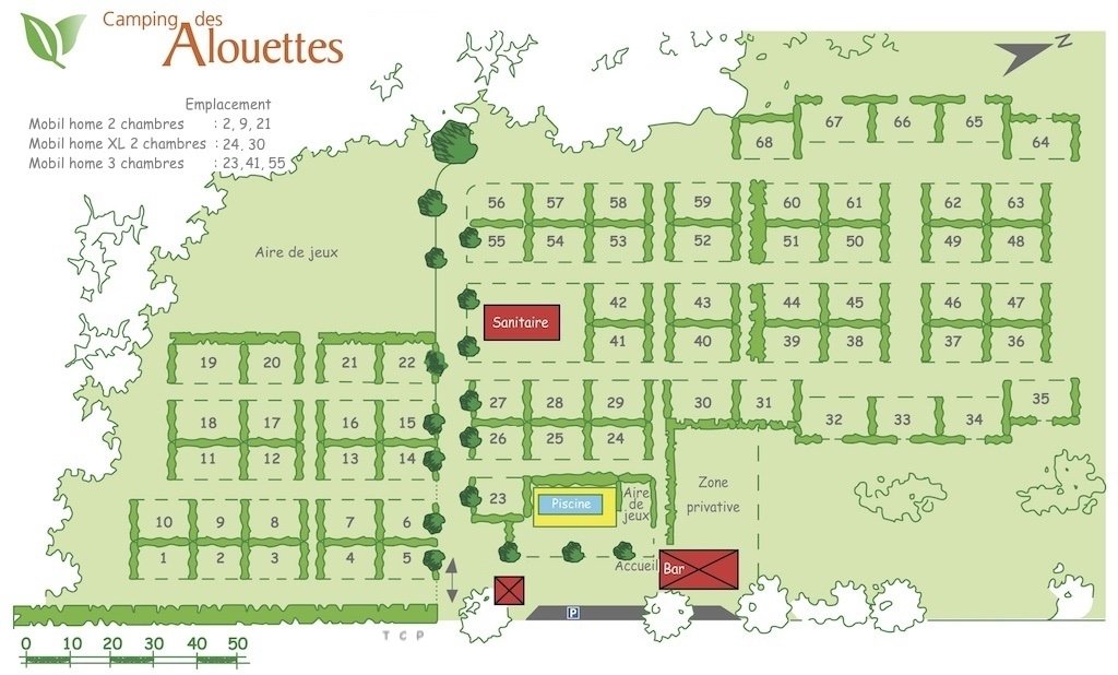 Plan Camping des Alouettes